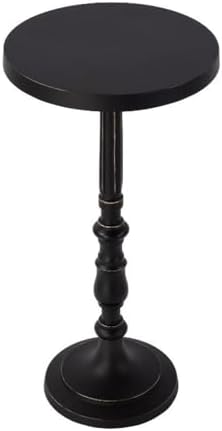 Butler Specialty Company Heidi 12 in. W Rnd All Metal Pedestal End Table-Bronze