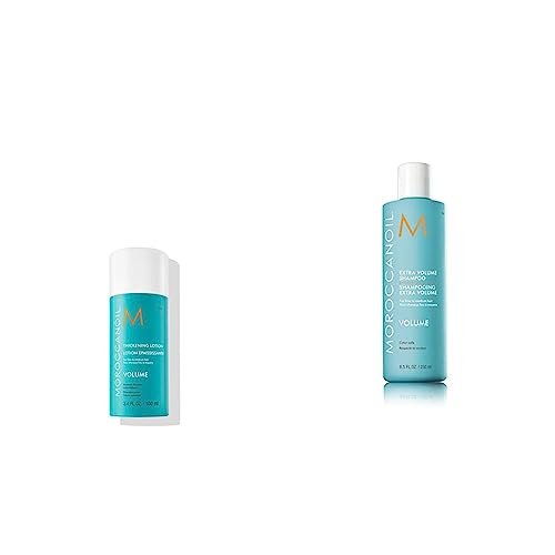 Moroccanoil Loción Voluminizadora 100ml y Champú Extra Volumen 250ml para dar cuerpo al cabello.
