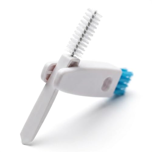Image of 3 in 1 Cup Lid Gap Cleaning Brush Set, Multifunctional Bottle Cleaning Brush, Mutipurpose Tiny Silicone Cup Holder Cleaner, Home Kitchen Cleaning Tools (White)