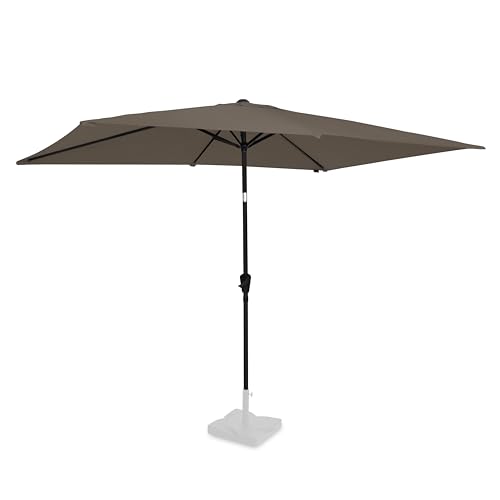 VONROC Parasol Rapallo 200x300cm - Parasol rectangulaire Premium | Taupe