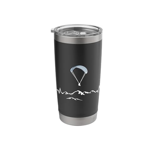 Paragliding Heartbeat - Mountain Flying Extreme Sports Gift Stainless Steel Insulated Tumbler