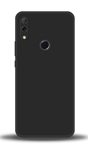 WUACYEAMING Compatible with Huawei P Smart Z Case,with Camera Lens Protector Ultra Slim Liquid Silicone Cover Anti-Scratch Shockproof Case-Black