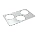 Winco ADP-666 Adapter Plate W/ (3) 6.37" Holes, Stainless - Adaptor Plates-ADP-666
