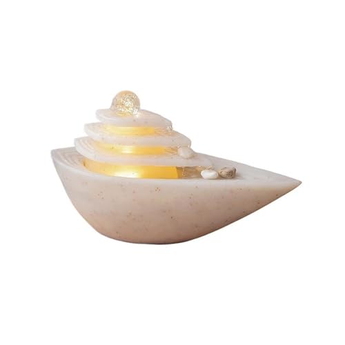 Fontaine de table cascade rotative beige une idée cadeau originale pour une déco zen
