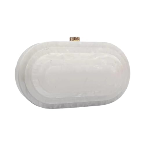 Image of Acrylic Evening Clutch Bag for Women Shell Shape Shoulder Crossbody Bag Glitter Marble Purse Handbag