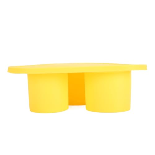 Bandeja de hielo cilíndrica de silicona con tapa amarilla miniatura 2
