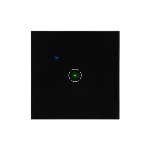 Miratic Interruptor Inteligente Tuya Smart Home Interruptor Wifi para Pared - Interruptor Luz Pared Compatible con Alexa y Google Assistant Control Remoto (Negro)
