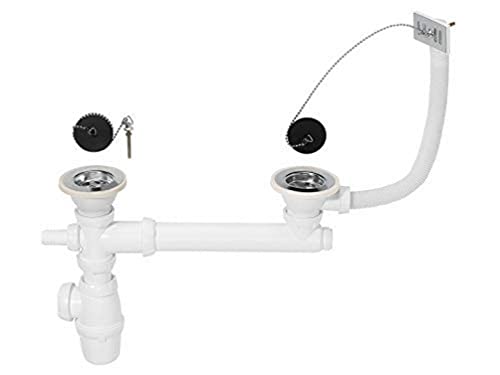 Wirquin 30721103 D60 - Desagüe para fregadero (2 bandejas)