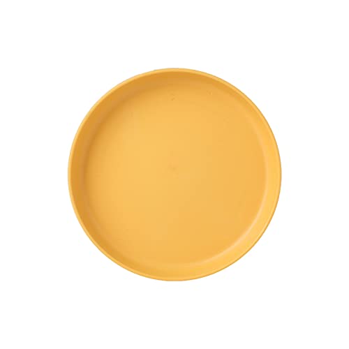 Macaron broche plat à os plat de broche plat à base d'os collation domestique petit plat Pickle plat en plastique casse-croûte gâteau plat table à manger plaque Monsieur Gaufrette (Yellow, One Size) Cover