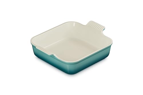 Le Creuset Stoneware Heritage Square Dish, 3 qt. (9"), Riviera