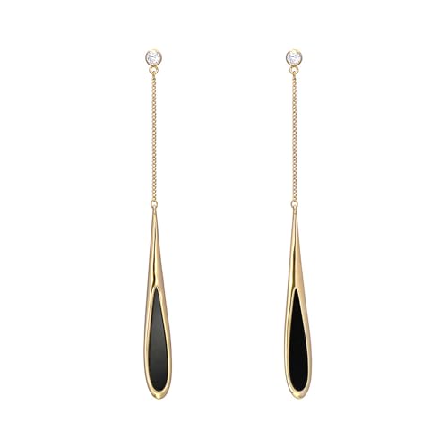 Chic Waterdrop Gold Dangle Earrings for Women, Elegant Dangling Earrings, Stylish Long Earrings for Women