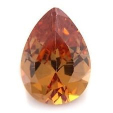 Zircone cubique champagne poire 4x5mm pierre facettée pour création bijoux DIY