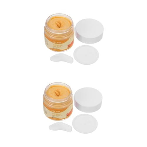 Healeved 2 Cajas Máscara De Barro De Cúrcuma De Arcilla De Jengibre De Cúrcuma Máscara De Cuidado De Belleza Hidratante La Mascota Yellow