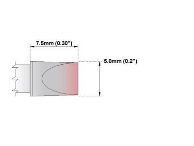 Image of Thermaltronics PM80CH250 Chisel Extra Large 5.0mm (0.20in) interchangeable for Metcal SCP-CH50