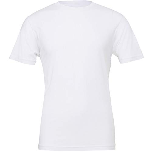 Image of Canvas Unisex Jersey Crew Neck T-Shirt/Mens Short Sleeve T-Shirt (L) (White)