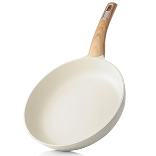 SENSARTE Padella antiaderente in ceramica, padella antiaderente per uova, padella per omelette, non tossica e sana da cucina, padella da chef, senza PFOA PFAS PTFE, compatibile con induzione, 24 cm
