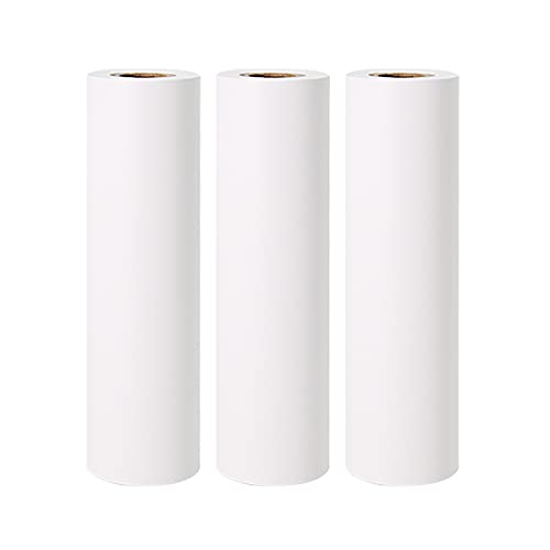 Flytise 110 * 30mm rouleau de papier thermique non adhésif blanc sans BPA papier de 10 ans de longue durée pour imprimante thermique portable L3, 3 rouleaux Cover