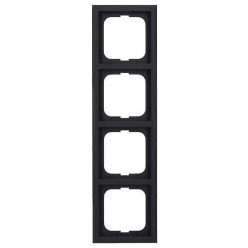 Cadre Busch-Jaeger 1724-885K noir mat à 4 postes pour plaque future linear