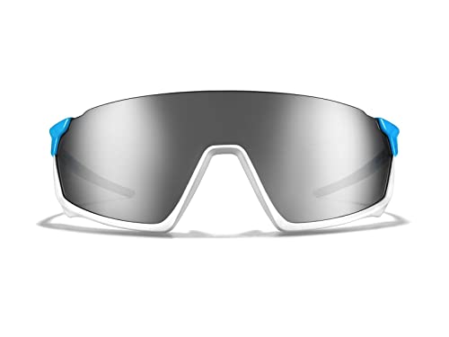 Roka Gp-1 Advanced Sports Performance Ultra Light Weight Sunglasses - Cyan | White Frame - Dark Arctic Mirror #TOP5
