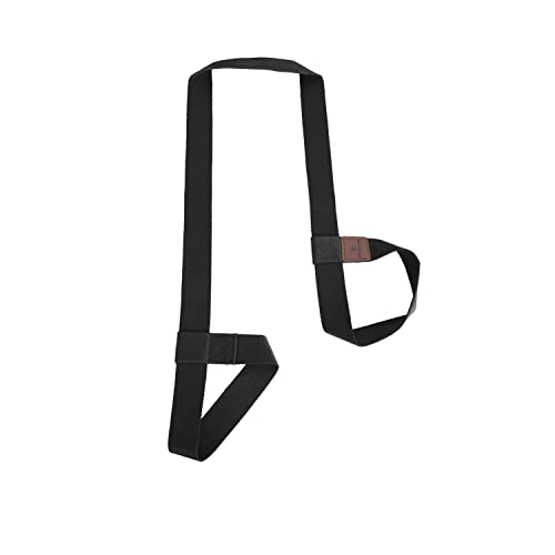 Wesyy Hiinhouse Yoga Mat Strap, Easy-Cinch Yoga Mat Sling, Premium Adjustable Cotton Yoga Mat Carrier, Multiple Color Choices (Yoga Mat Not Included), 01.Black #TOP1