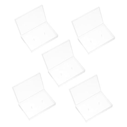 PRETYZOOM 5pcs Transparent Cassette Tape Storage Box Lightweight Audio Cassette Holder for Efficient Organization and Easy Visibility for Music and Voice Recording Protection