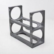 Stackable Modular Wine Rack - 12 Bottle Set (9 modules, 3 top Plates) Silver. Store up to 12 Bottles. Great for organizing and Creating Storage Space. by Stakrax