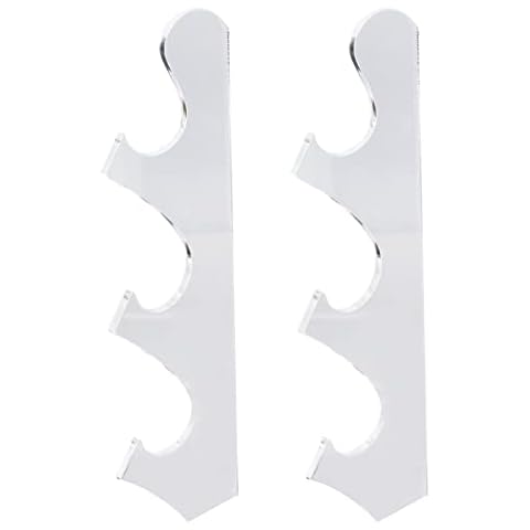 1 Paar Schwertständer, an der Wand montierter 3-lagiger Schwerthalter, Acryl-Schwerthaken für Katana Wakizashi, Waffenständer, Samurai-Schwert-Aufhänger, unterstützt alle Schwerter(Transparent 1 Paar) Cover
