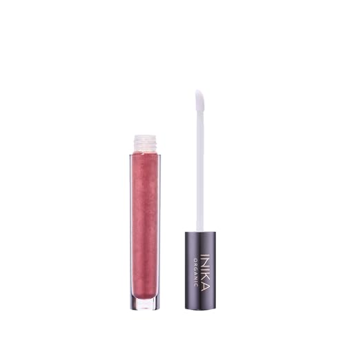 Image of INIKA Organic Lip Glaze | Shiny + Plumping Lipgloss. Hydrates, Nourishes + Colours. Vegan + Natural Ingredients. Rosewood 5mL