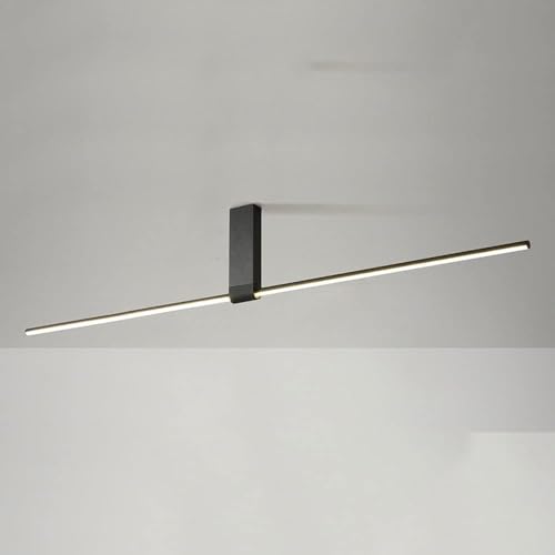 Plafonnier semi-encastré linéaire noir LED 22W blanc chaud pour éclairage de plafond