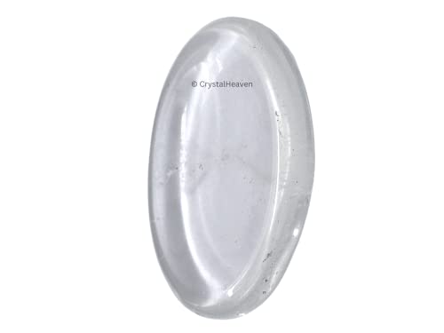 Image of Crystal Heaven Certified Clear Quartz Thumb Worry Pebbles Stones For Anxiety Stress Relief Massage Aaa Grade Original Healing Gemstone Agate Rubbing Stone For Yoga Meditation Spiritual Reiki Feng Shui