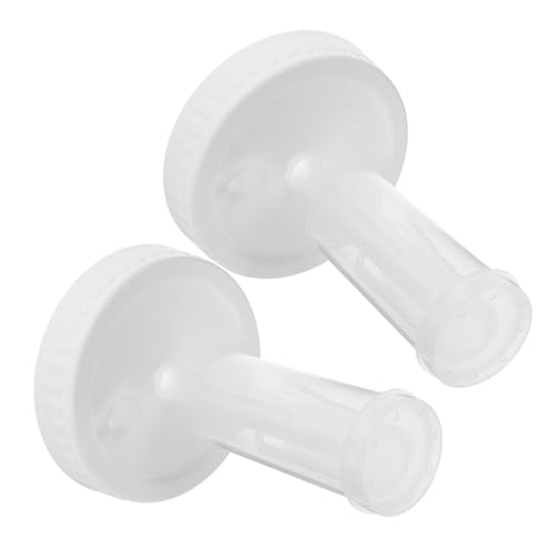 Amosfun 2 Piezas Tapa Fermentación para Tarros Boca Ancha con Válvula Unidireccional Plástico Duradero para Elaboración Casera y Controlada