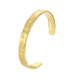 KOLODOGO Gold Cuff Bracelets for Women Hammered Irregular Cuff Bracelet Chunky Adjustable Open Bangles Gold Textured Arm Cuff Fashion Jewelry Gifts