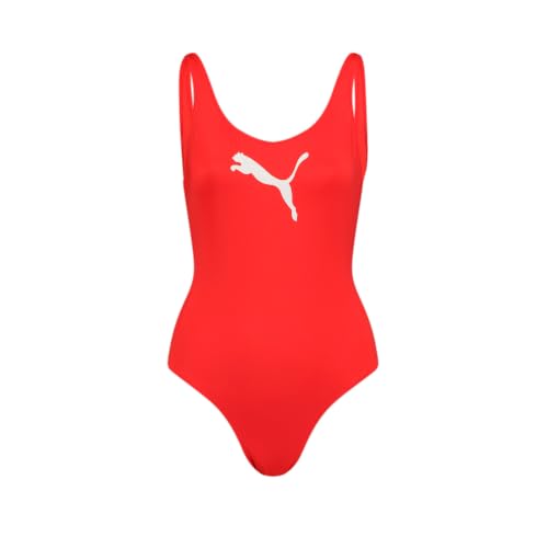 PUMA Swimsuit 1000 Traje de baño, Rojo (Red), L Mujer
