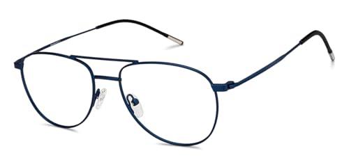 Image of LENSKART BLU | Zero Power Blue Cut Computer Glasses | Anti Glare, Lightweight & Blocks Harmful Rays | Full Rim Rectangular | 100% UV Protected | Black | Men & Women | Large | LB E16049