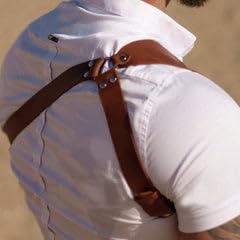 Men's Leather Body Chest Belt - Durable and Breathable Adjustable Harness for Various Occasions-Sexy Punk Chest Belt… (Brown)3