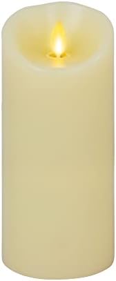 Luminara Flameless Scented Pillar Candle - Moving Wick, Battery Operated, Remote Control