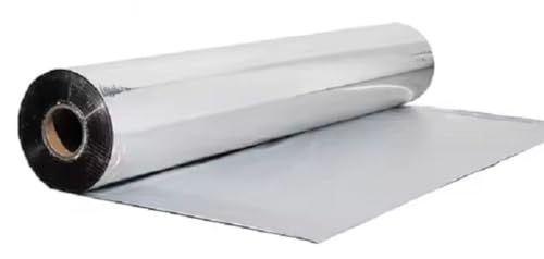 NASATECH Pure Aluminum Foil Radiant Barrier Sauna Grow Room Crawlspace Insulation Vapor Barrier Solid Heavy Duty Mylar Scrim Reinforced Aluminum (36 inches x 25 feet)