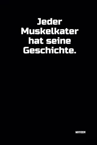 Jeder Muskelkater hat seine Geschichte.: Notizbuch für Dein Training! DIN A5 | Softcover | 100 linierte Seiten für Training, Sport, Ernährung | Fitness, Bodybuilding, Kraftsport, Gewichtheben