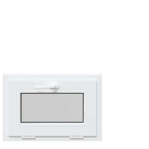 vidaXL RISOR 60x40 cm White Basement Egress Window - PVC Triple Glazed Tilt Opening with Secure Locking