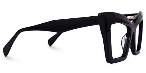 Zeelool Fashion Cat Eye Blue Light Blocking Glasses, Glasses Frame for Women Boland ZJGA939170-01 Black