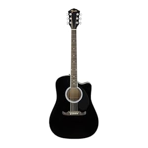 Fender FA-125CE Schwarz Dreadnought Elektro-Akustikgitarre
