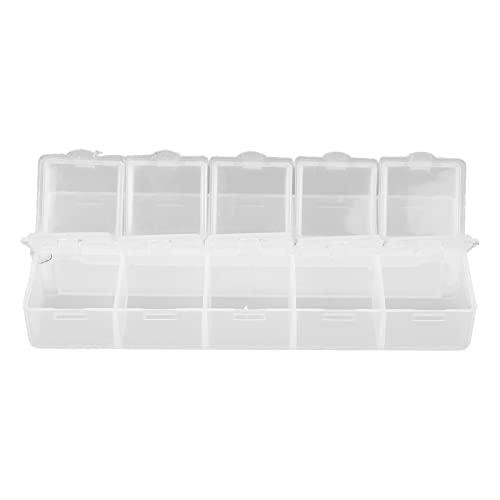 Image of Bead Organizer,Yinhing Compartment Organizer Box,Grid Organizer Box, Container Box, Nail Bead Storage, Grid Storage Organizer, 10 Compartment Storage Container