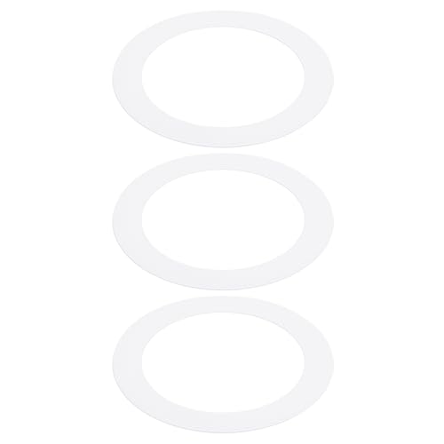 uxcell Goof Rings for 6/8 Inch Recessed Can Lighting Down Light, 3 Pcs Metal Goof Trim Rings Cover, Outer Diameter 8.66-inch, Inner Diameter 6.29-inch, Matte Finish White, Flush Mount