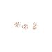 Rose Gold Stainless Steel Earrings - Lotus Studs - 10mm x 8mm - 2 Pieces 1 Pair - ER053