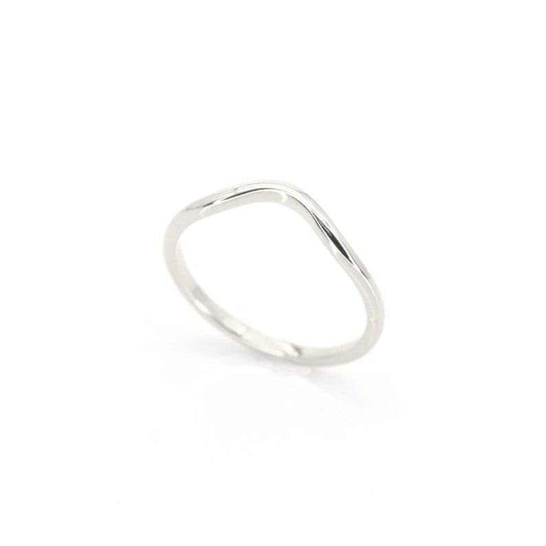 14k Curved Engagement Band | Real Gold Wedding Band | 1.6MM Curved Wedding Ring | 14k Gold Ring | Contour Bands | Stack Rings | Curve Bands - GJH1224