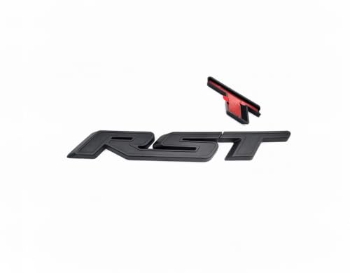 Image of 1Pc RST Tailgate Emblem Letter Badge Inserts Sticker Replacement for 2019 2020 2021 Silverado 1500 Tahoe Yukon SUV 4x4 (Overlay Matte Black)