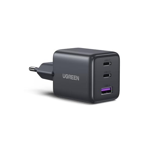 UGREEN USB C Ladegerät 30W 3-Port GaN II Netzteil PD Schnellladegerät Kompatibel mit iPhone (17, 17 Pro Max, Air, 16, 15, 14, 13, 12), iPad, Galaxy S25, S24, S23, Pixel 9 (Schwarz)