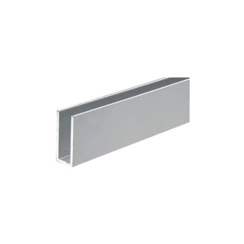 4 FT - 1/4" Aluminum Channel 1/16" Walls x 5/8" High 6063 Alloy T-6 Temper Clear Anodized Cover
