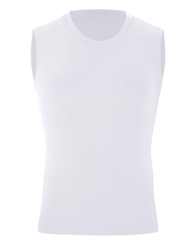 Blueleaf Boys Sleeveless Compression Shirt Youth Mesh Back Tank Tops Kids Athletic Basketball Undershirts