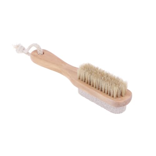 FOMIYES Safe Foot Brush Double Sided Pumice Stone Bristles Foot File Dead Skin Remover Portable Tool